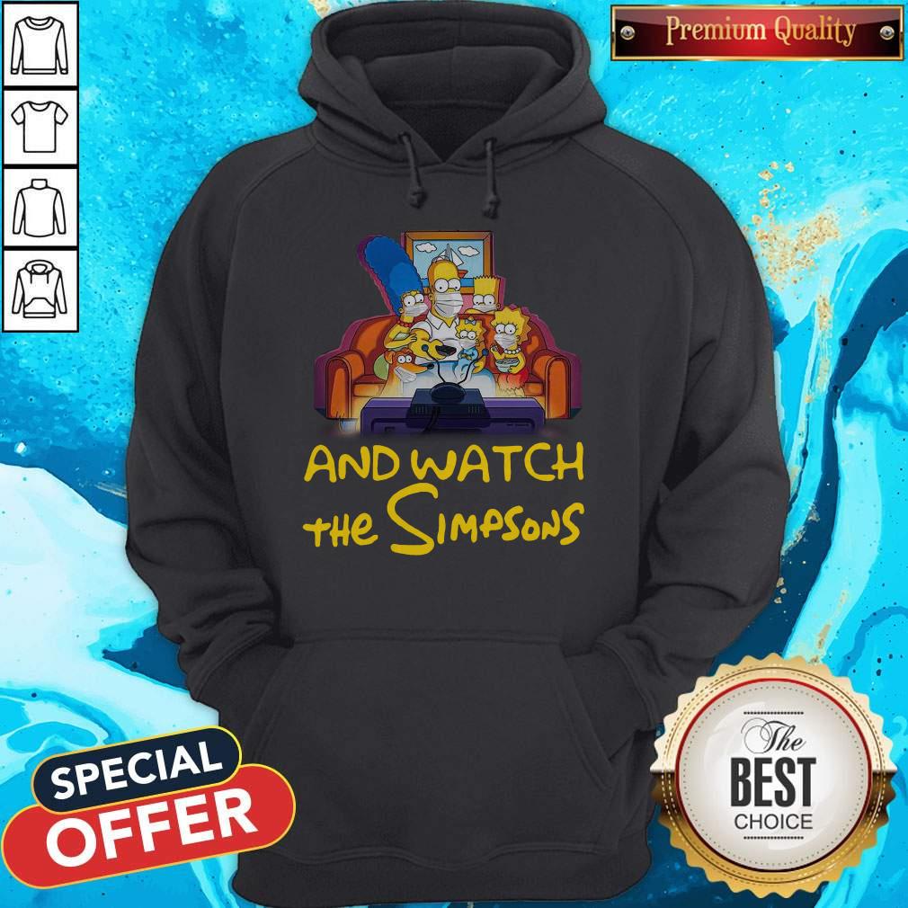 Funny Stay Home And Watch The Simpsons On The Sofa Shirt - Image 5