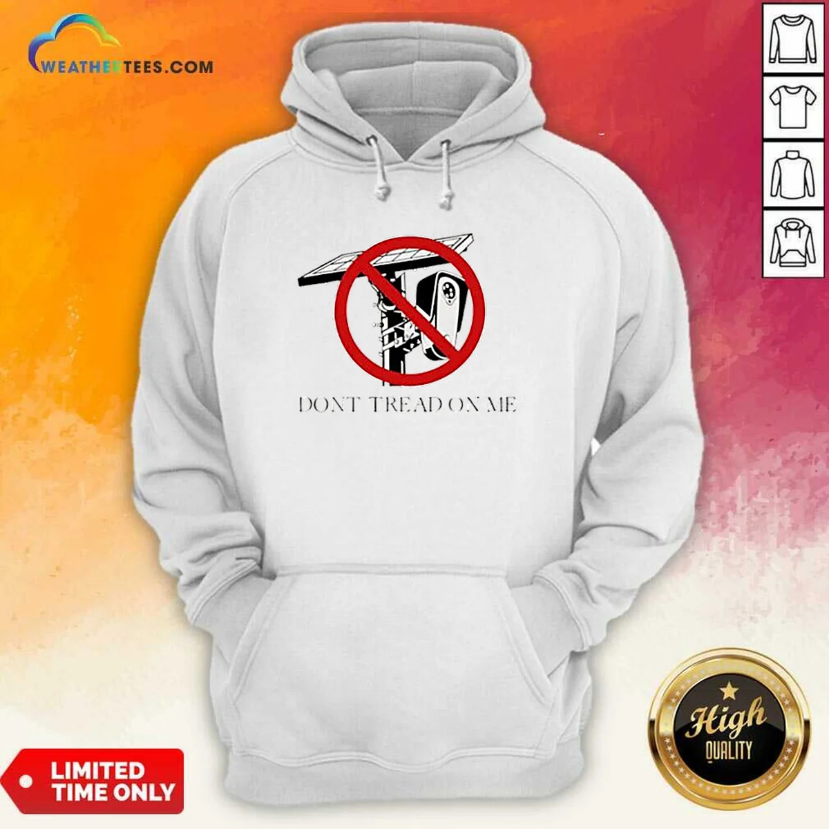 Funny Surveillance Camera Solar Power Gadsden Flag DONT TREAD ON ME Libertarian Shirt - Image 4