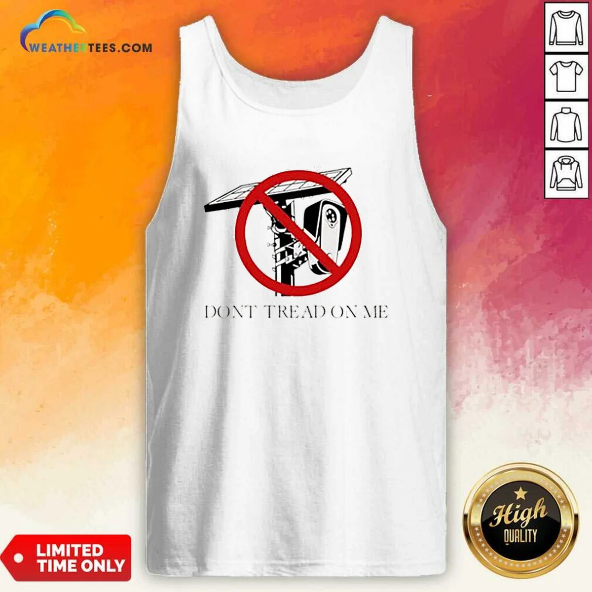 Funny Surveillance Camera Solar Power Gadsden Flag DONT TREAD ON ME Libertarian Shirt - Image 3