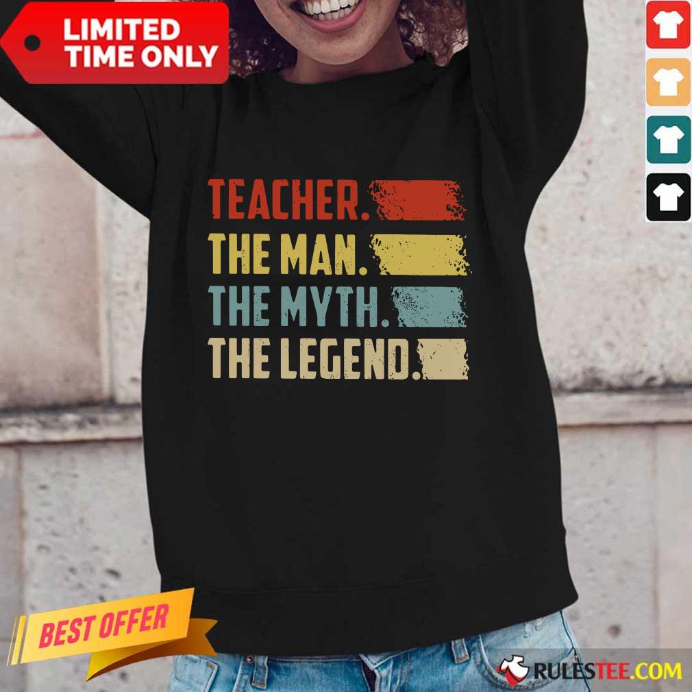 Funny Teacher The Man The Myth The Legend Vintage Shirt - Image 2