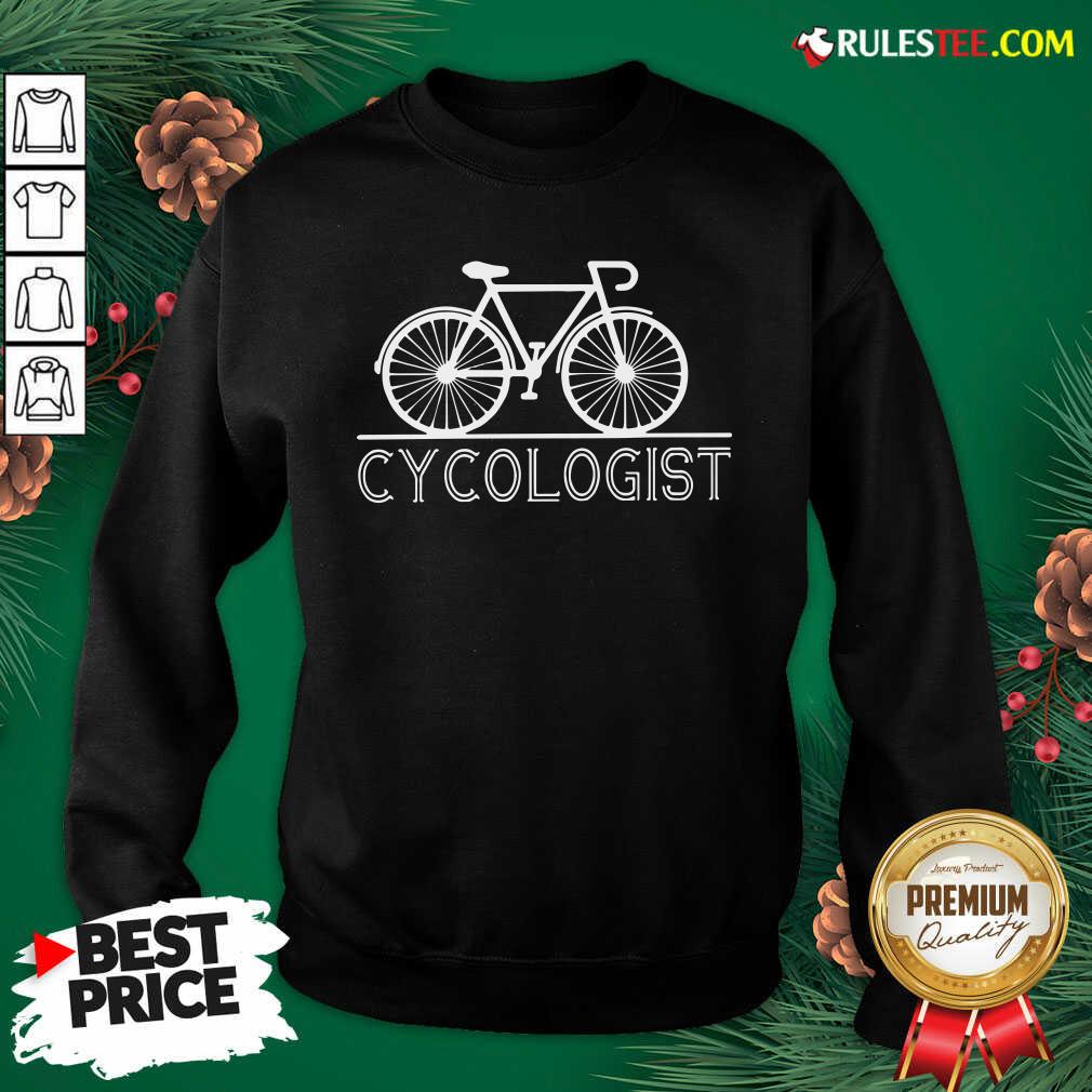 Funny The Bicycle Cycologist Shirt - Image 5