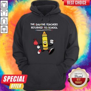 Alternative view of Funny The Day The Teachers Returned To School #2020pandemicsurvivors Shirt