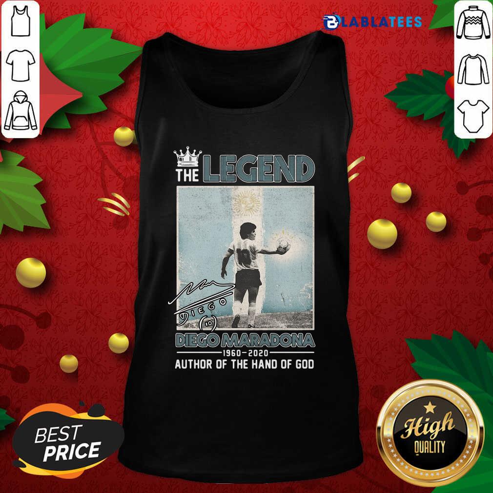 Funny The Legend Diego Maradona 1960 2020 Signature Author Of The Hand Of God Shirt - Image 4