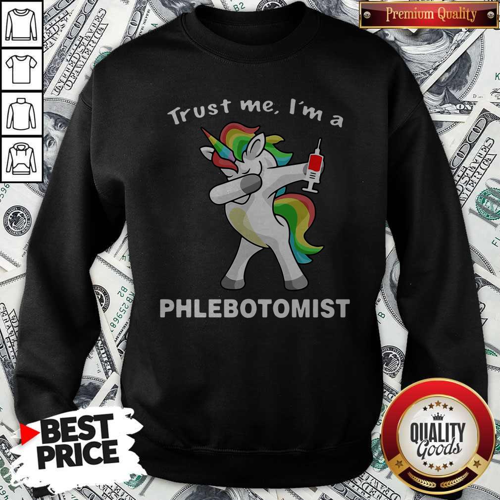 Funny Unicorn Trust Me Im A Phlebotomist Shirt - Image 4
