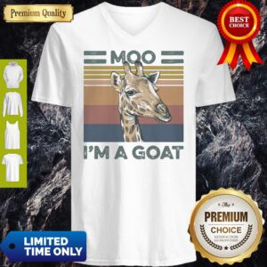 Alternative view of Funny Vintage Giraffe Moo Im A Goat Shirt