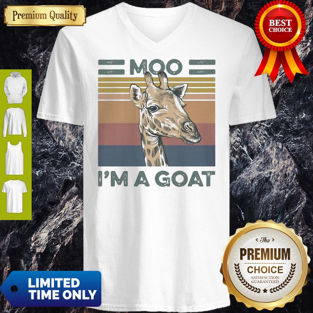 Funny Vintage Giraffe Moo Im A Goat Shirt - Image 2