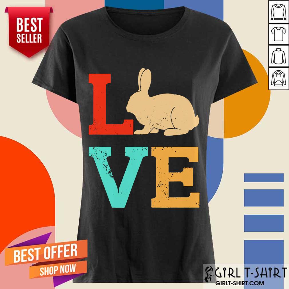 Funny Vintage Love Bunny Shirt - Image 3