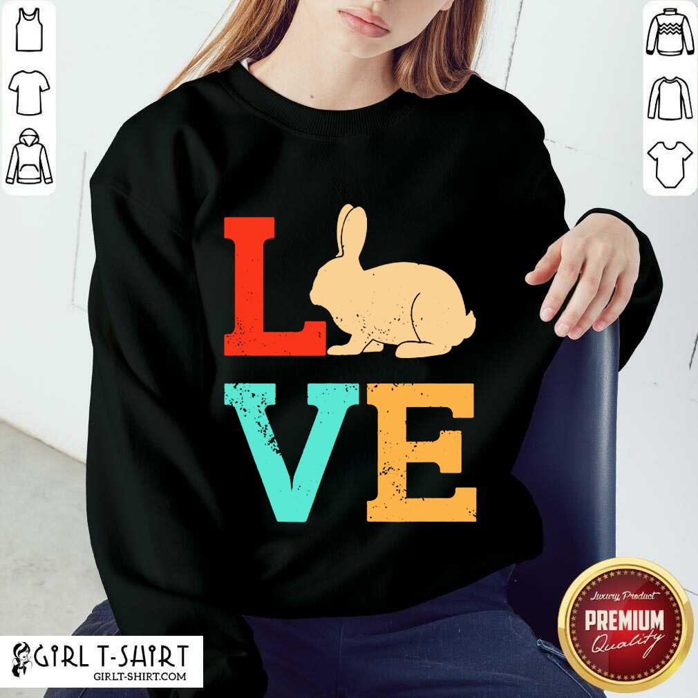 Funny Vintage Love Bunny Shirt - Image 5
