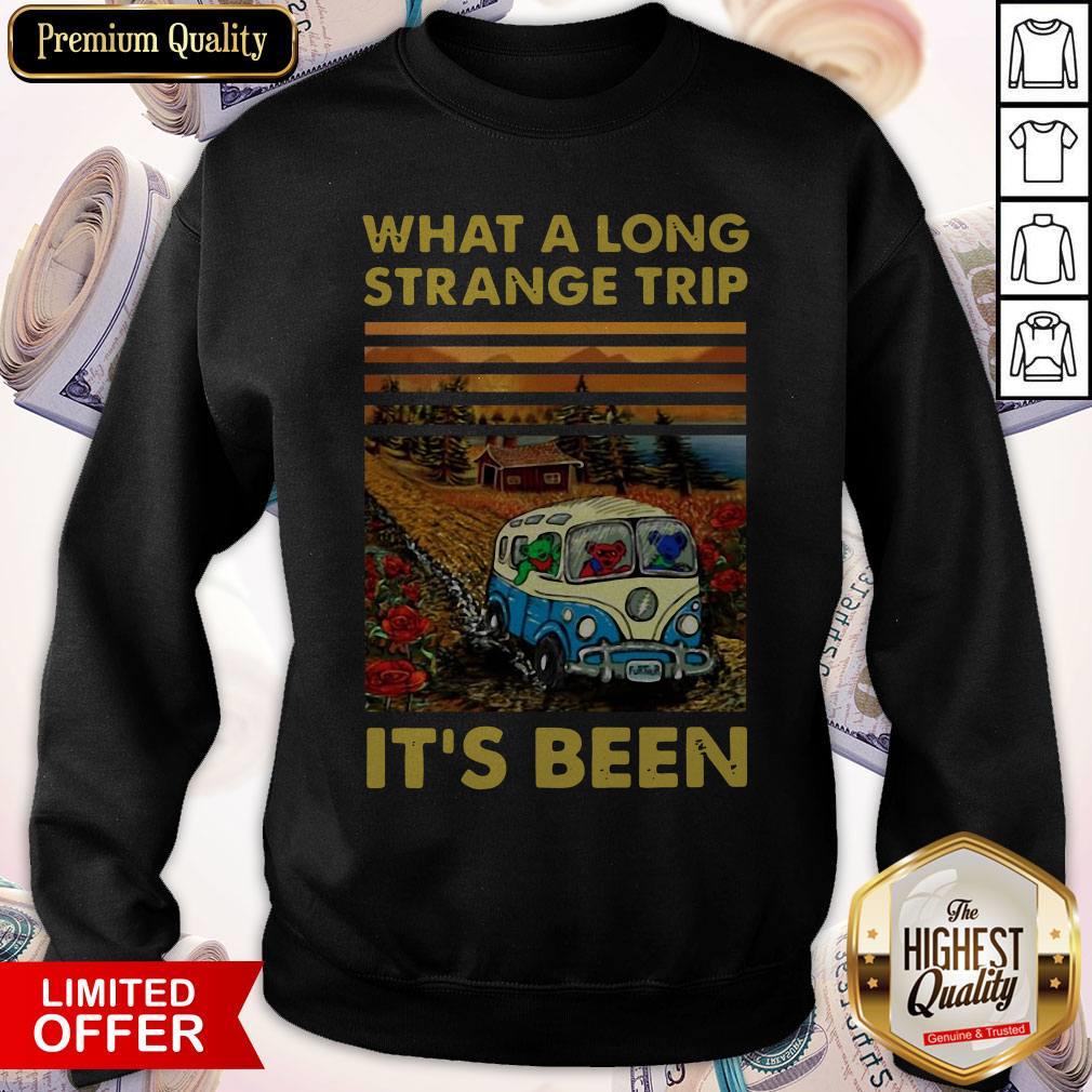 Funny What A Long Strange Trip It’s Been Vintage Shirt - Image 2