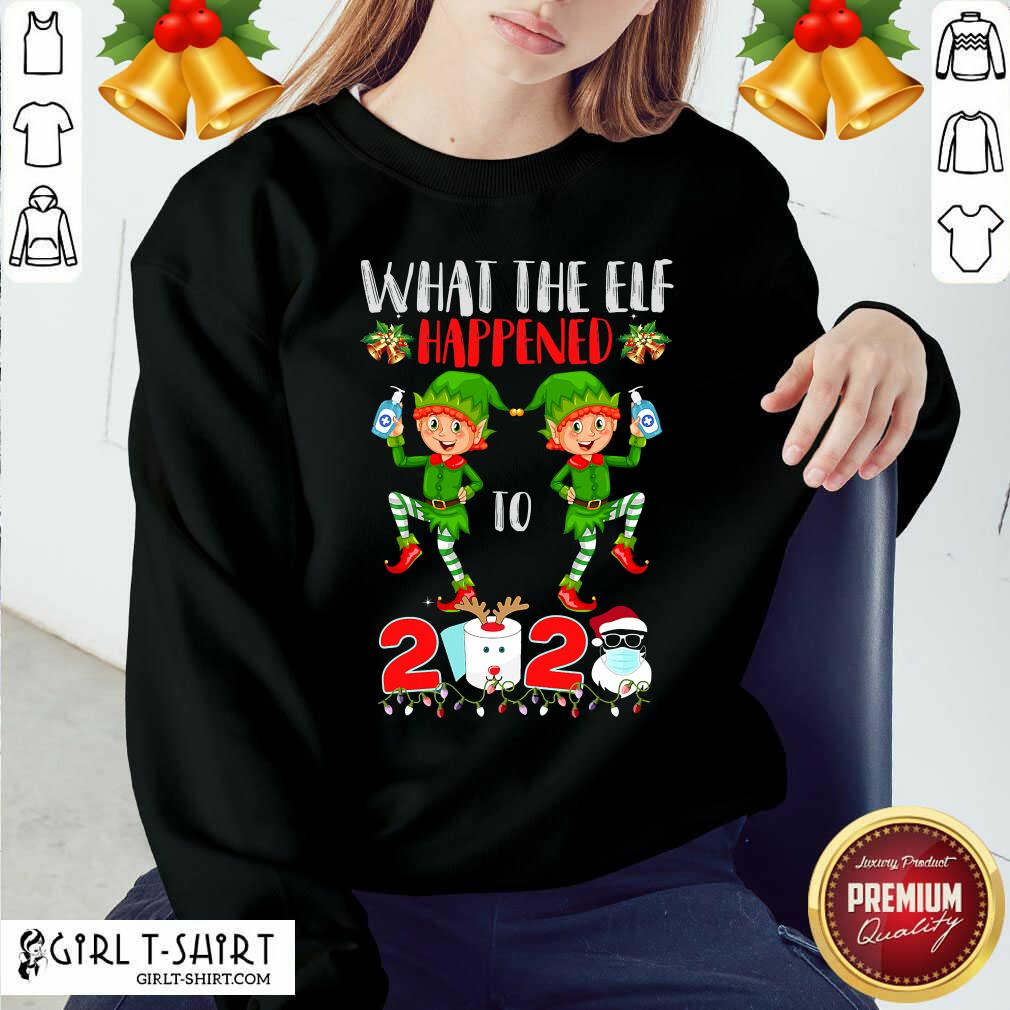 Funny What The Elf Happened To 2020 Toilet Paper Santa Clause Face Mask Merry Christmas Shirt - Image 5