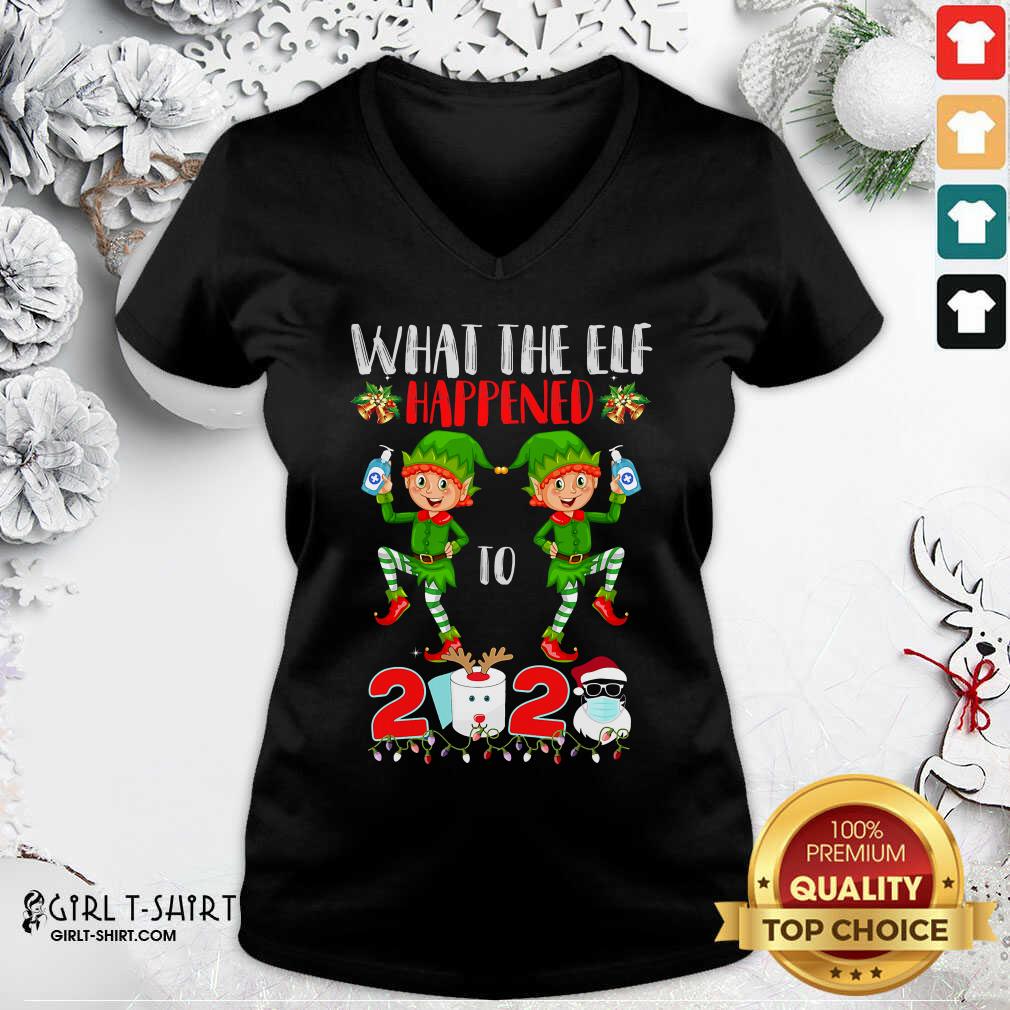 Funny What The Elf Happened To 2020 Toilet Paper Santa Clause Face Mask Merry Christmas Shirt - Image 3