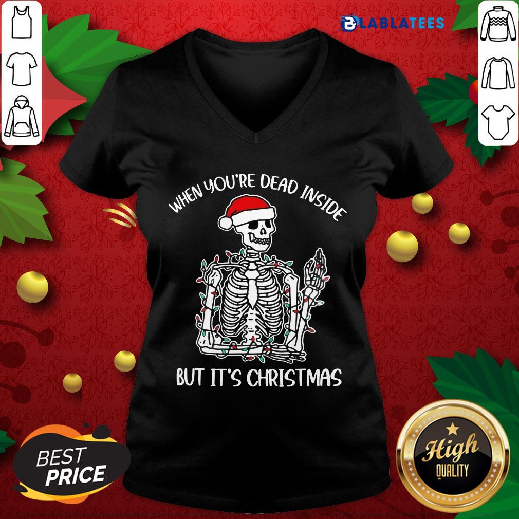 Funny When You're Dead Inside But It's Christmas Shirt - Image 3