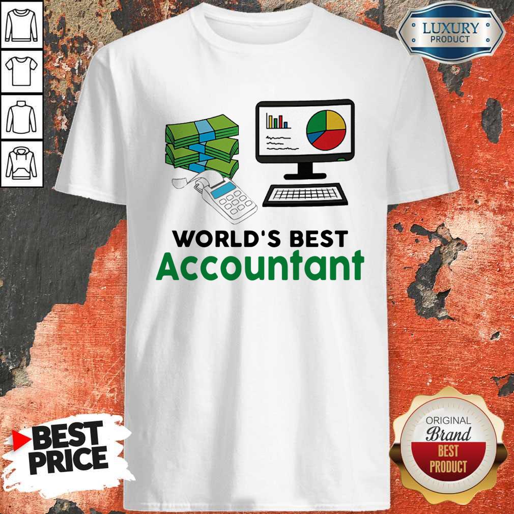 Funny Worlds Best Accountant Computer Bill Money T-Shirt