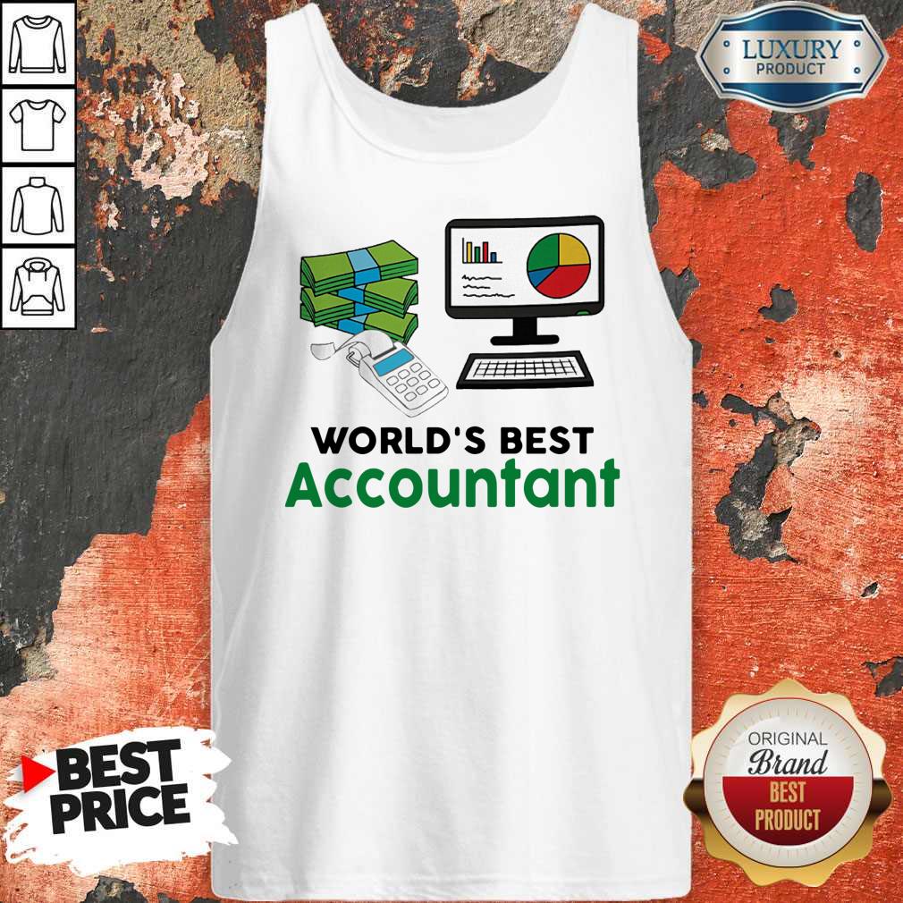 Funny Worlds Best Accountant Computer Bill Money T-Shirt - Image 5