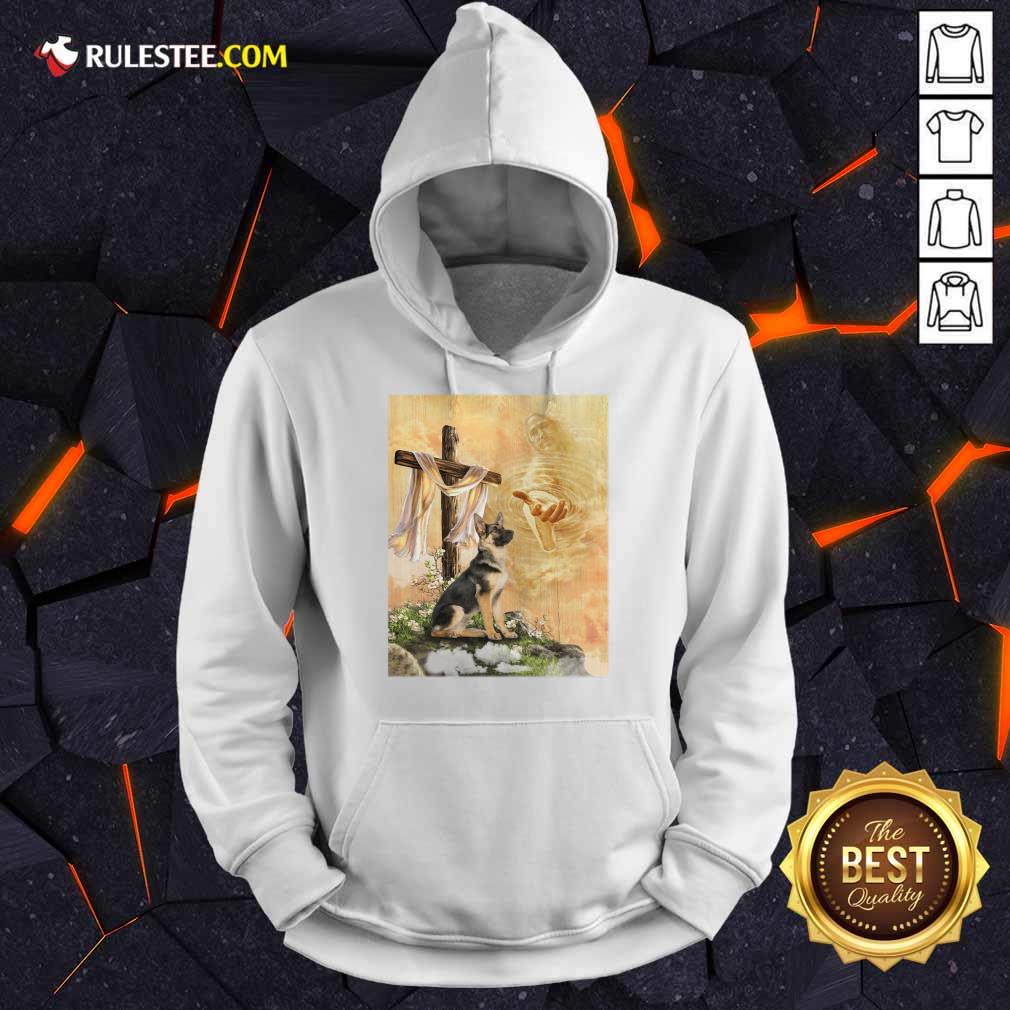 German Shepherd God Hand Shirt - Image 4