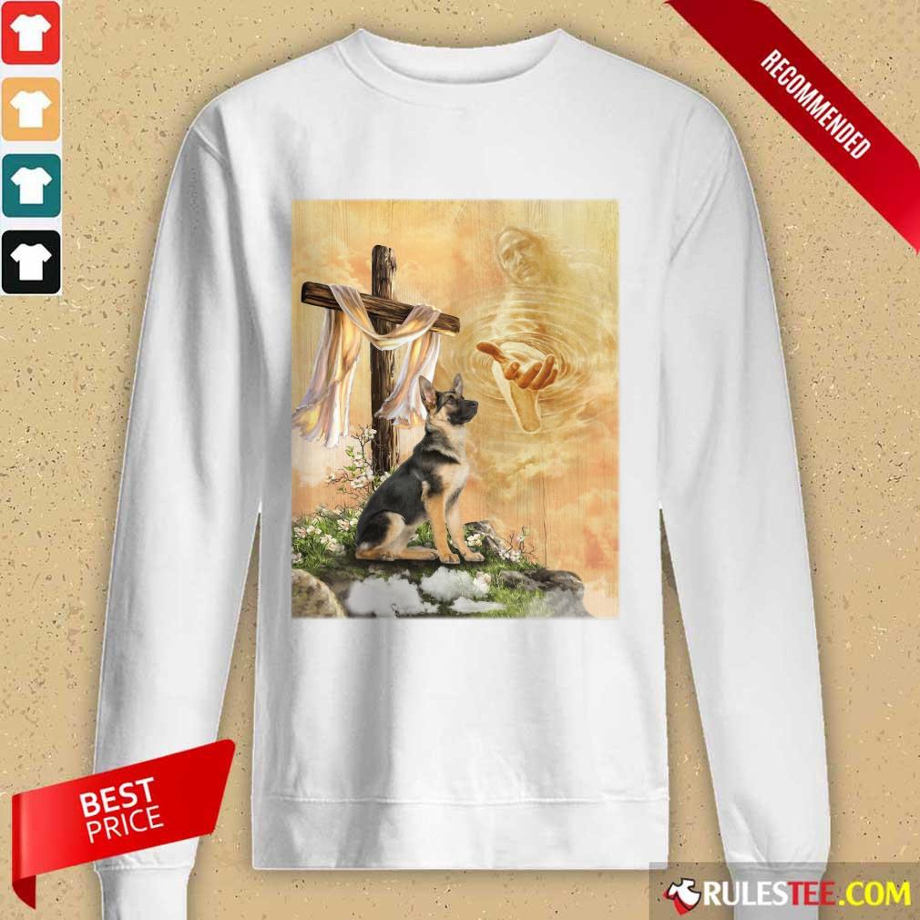 German Shepherd God Hand Shirt - Image 2