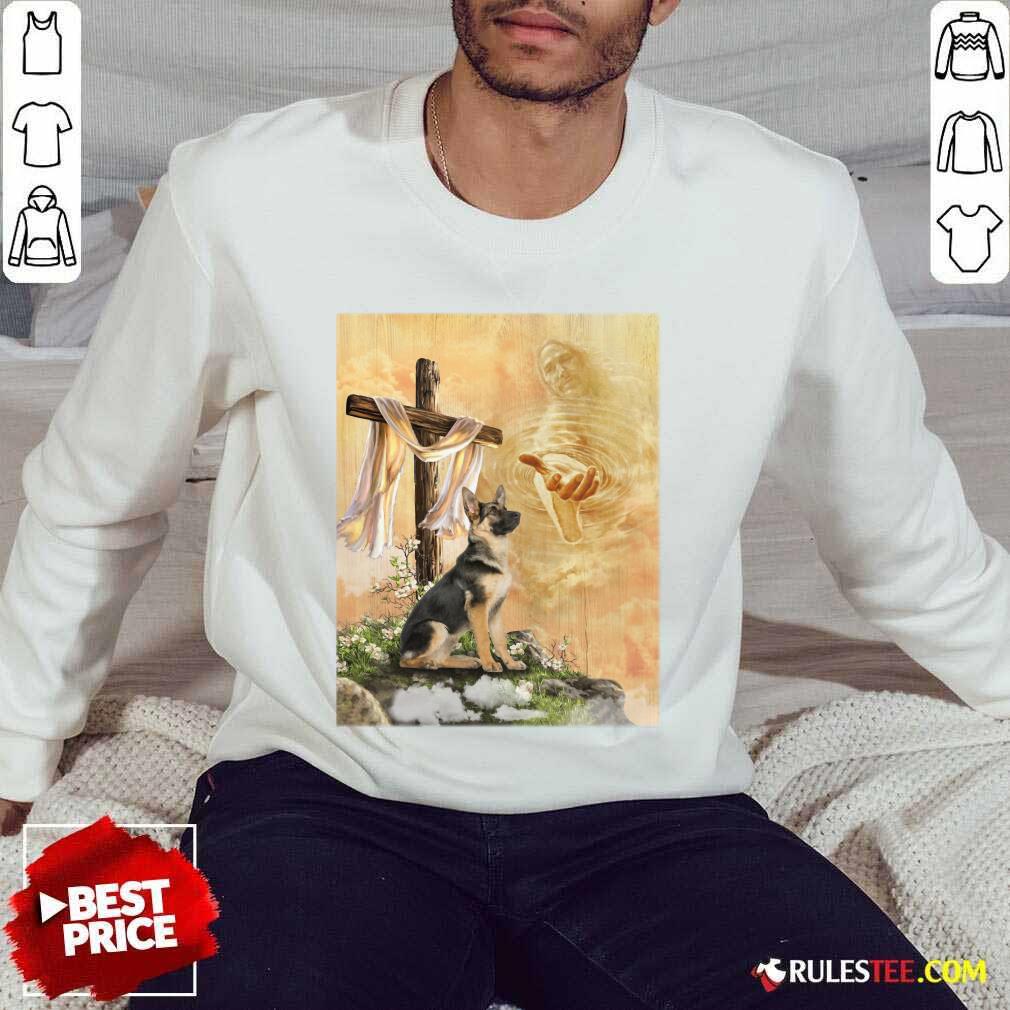 German Shepherd God Hand Shirt - Image 5