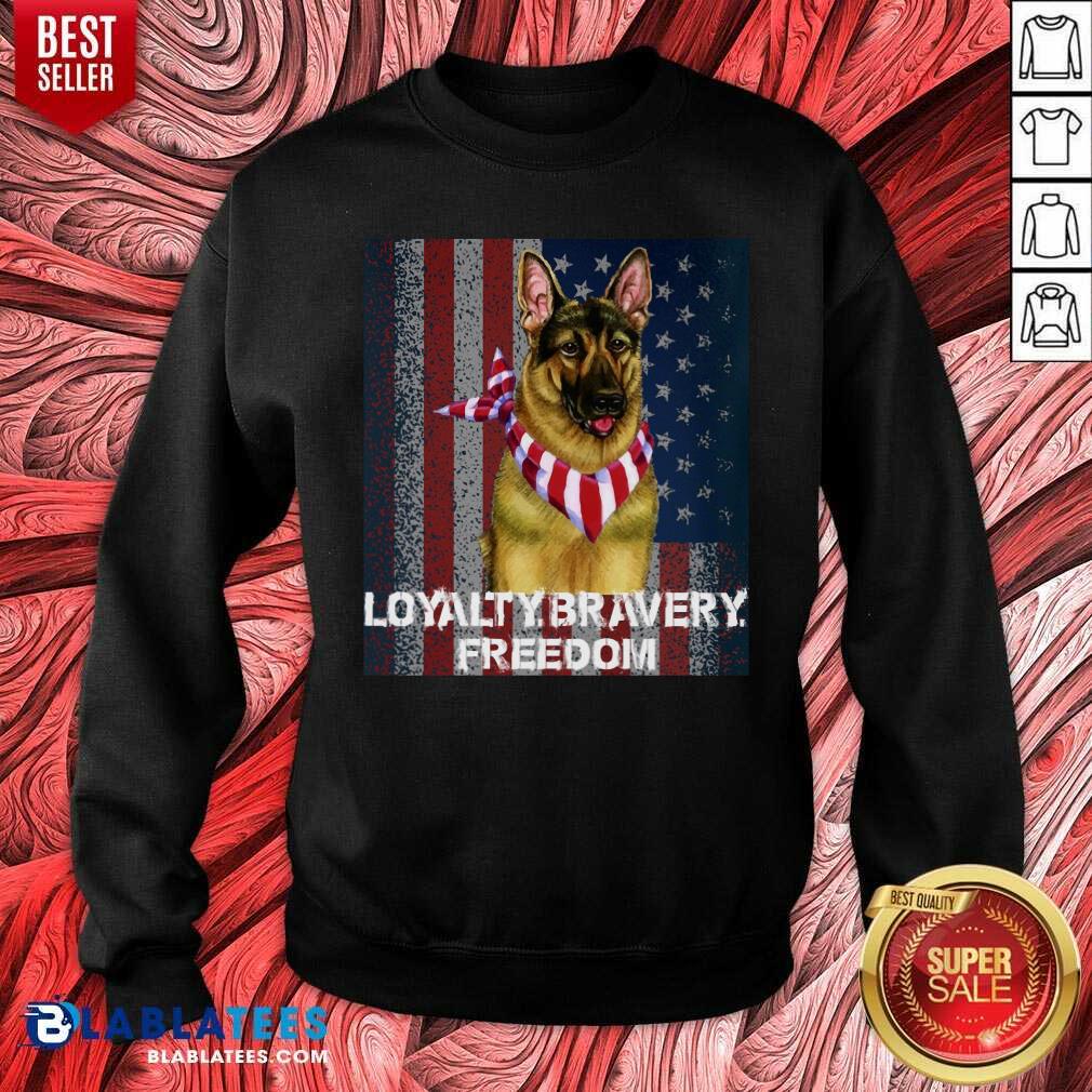 German Shepherd Loyalty Bravery Freedom Shirt - Image 4