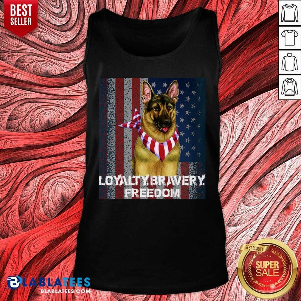 German Shepherd Loyalty Bravery Freedom Shirt - Image 3