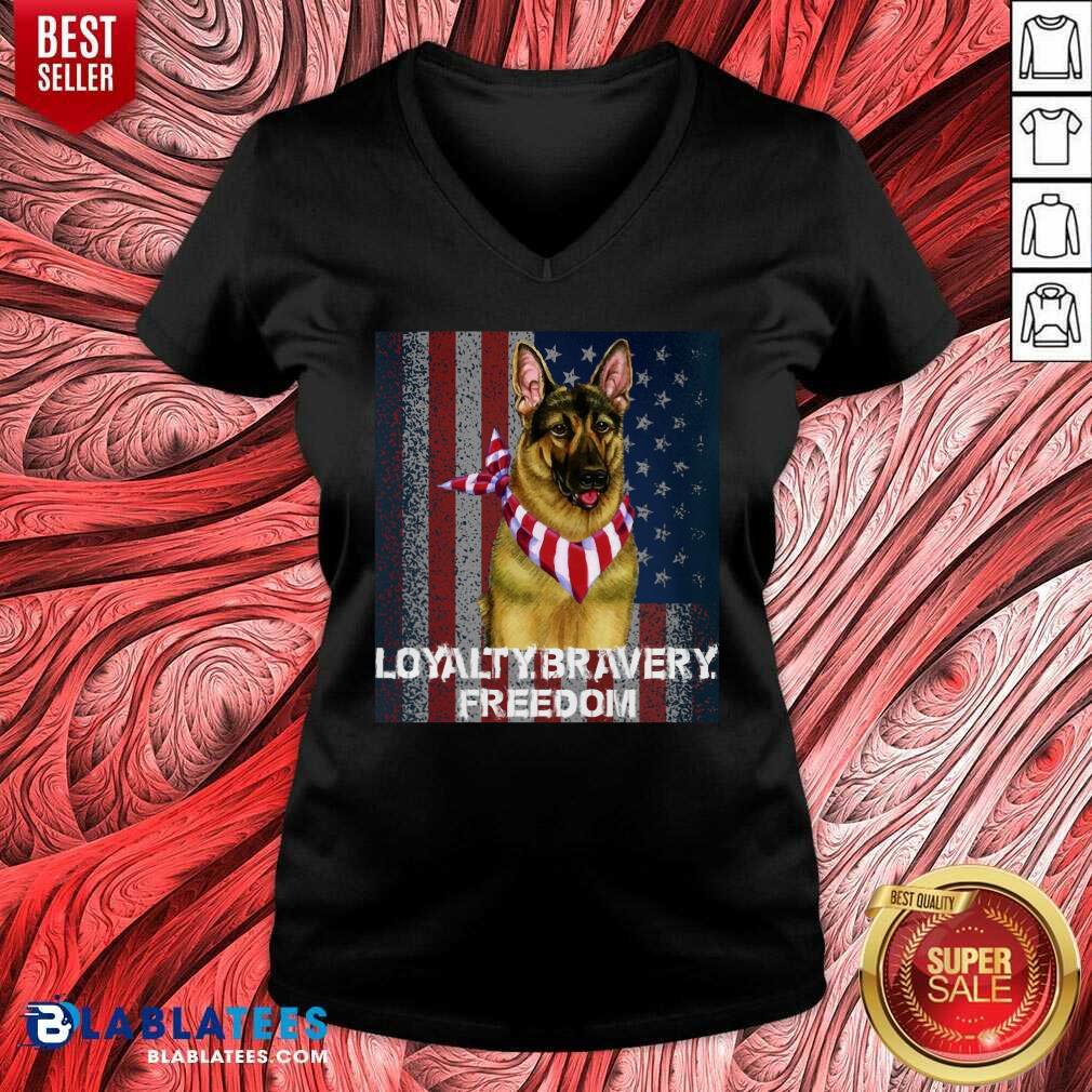 German Shepherd Loyalty Bravery Freedom Shirt - Image 2