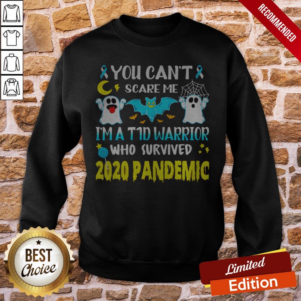 Ghost Diabetes Awareness You Can’t Scare Me I’m A Warrior Who Survived 2020 Pandemic Shirt - Image 4
