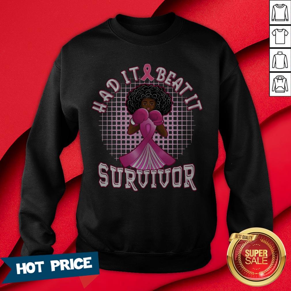 Girl Had It Beat It Survivor Breast Cancer Awareness Shirt - Image 4