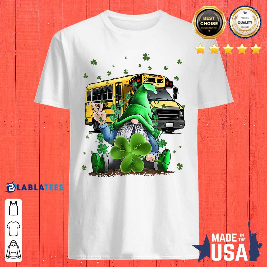 Gnome School Bus Happy St Patrick’s Day Shirt