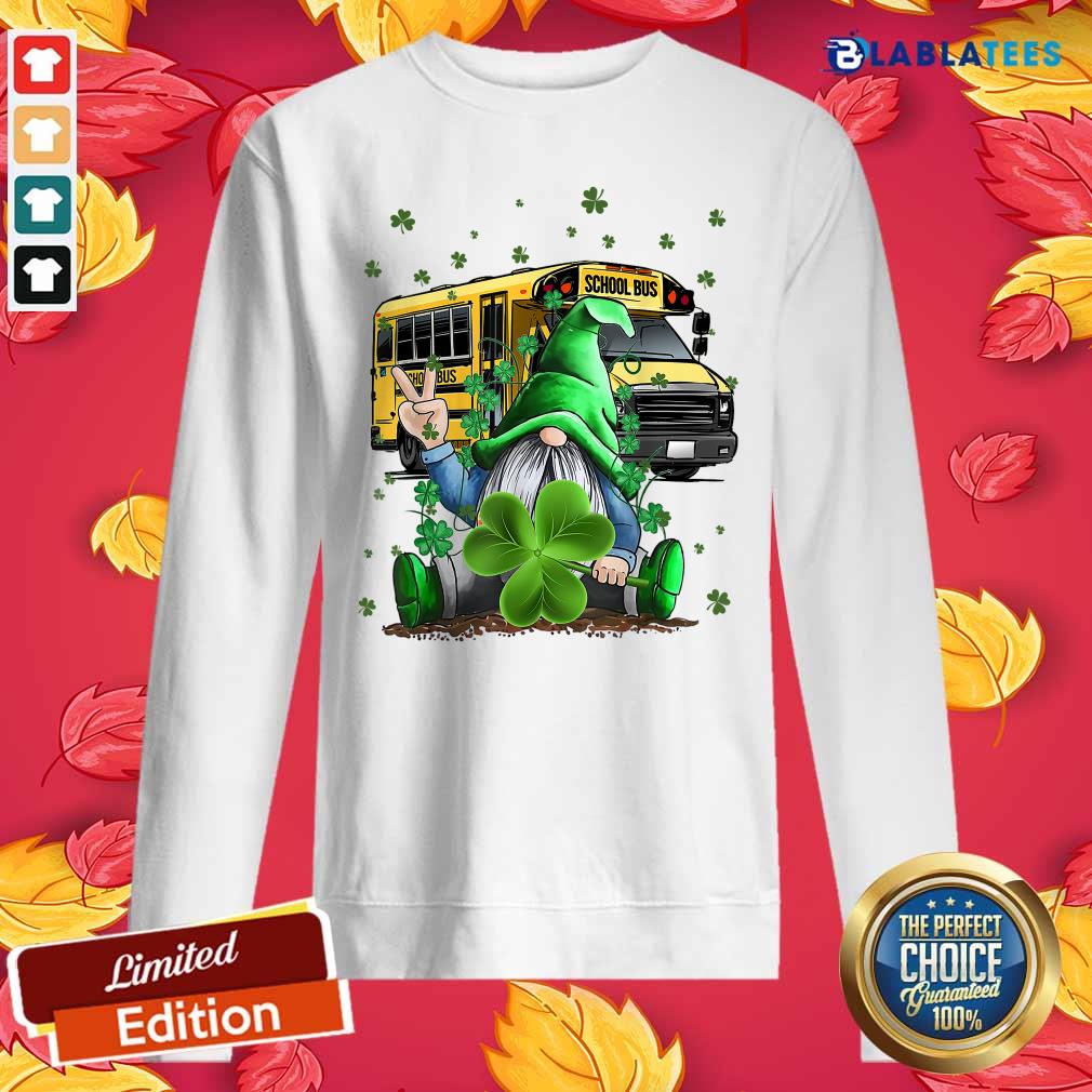 Gnome School Bus Happy St Patrick’s Day Shirt - Image 2