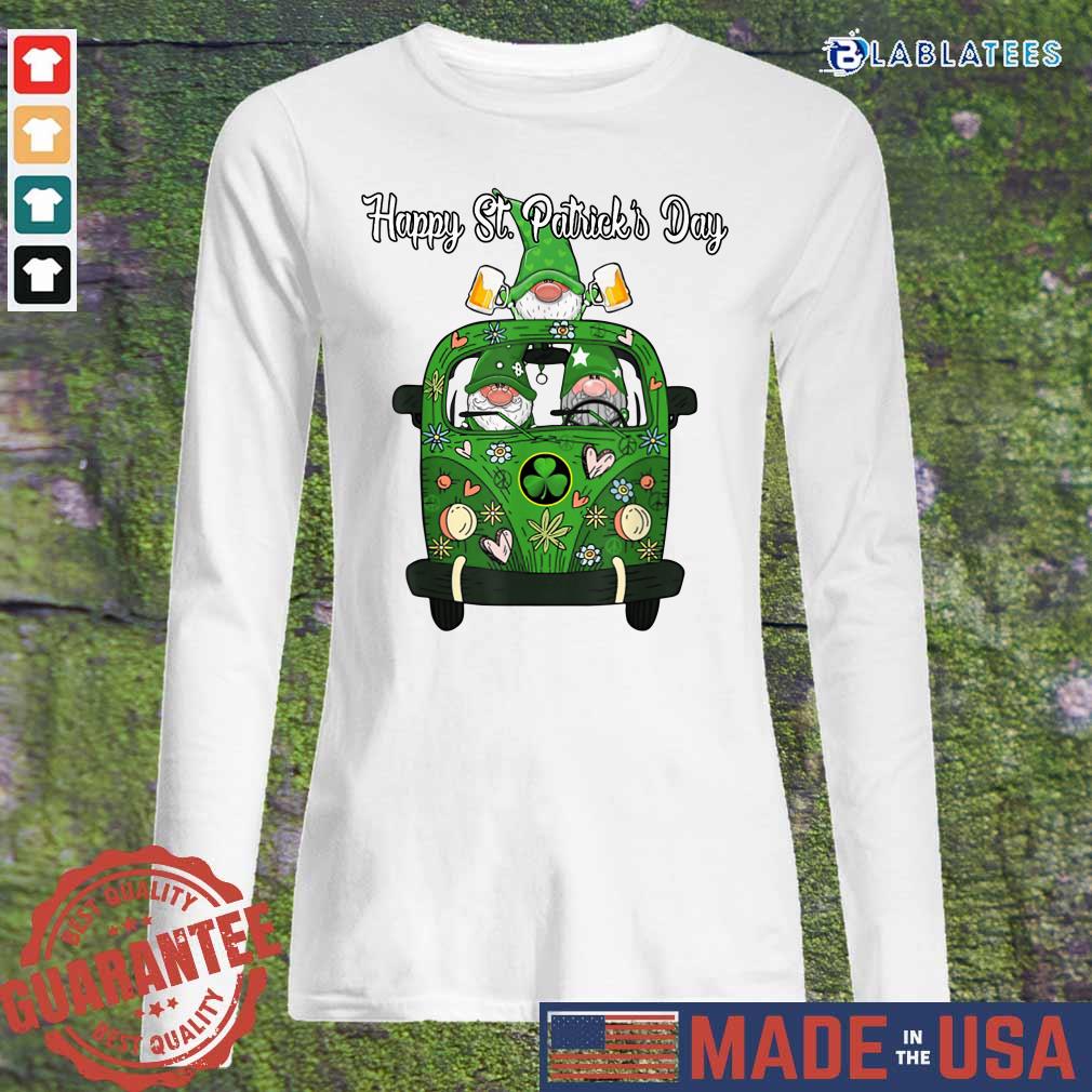 Gnomes Car Happy St Patrick’s Day Beer Shirt - Image 3