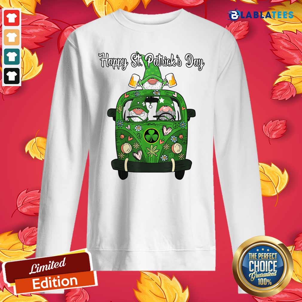Gnomes Car Happy St Patrick’s Day Beer Shirt - Image 2