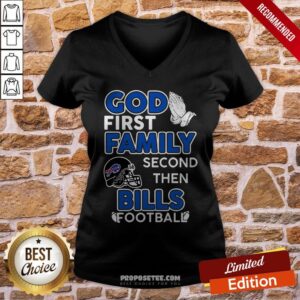 Alternative view of God First Family Second Then Buffalo Bills Football Shirt