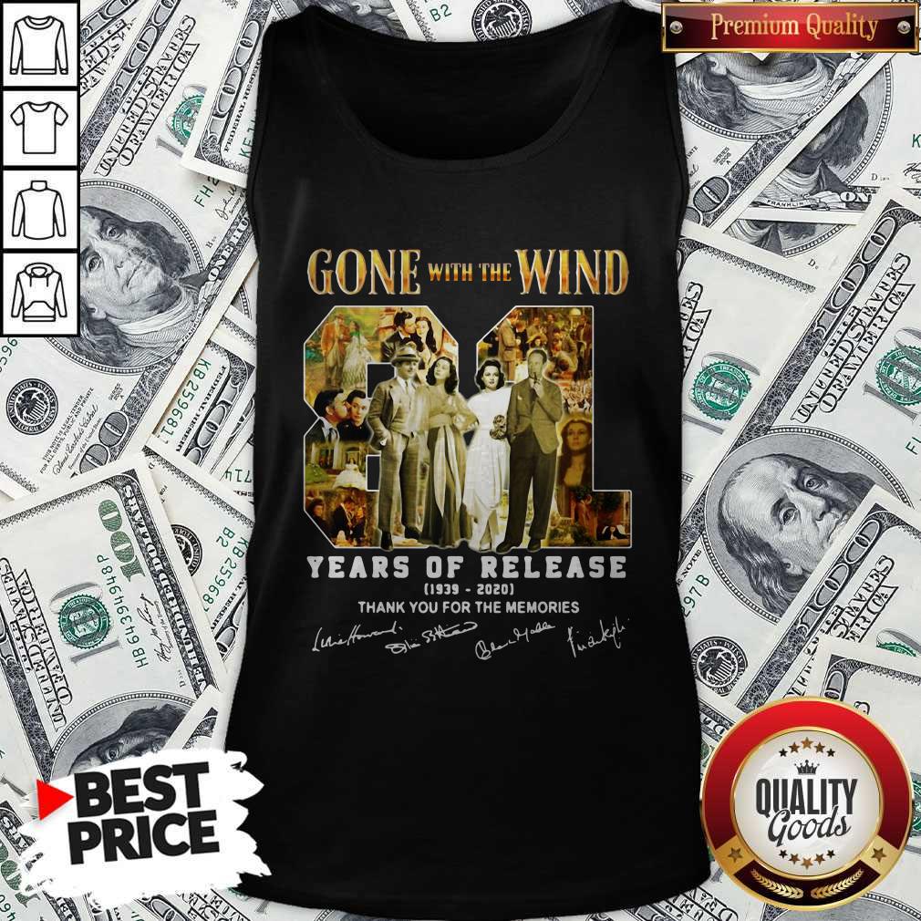 Gone With The Wind 81 Years Of Release 1939 2020 Thank You For The Memories Signatures Shirt - Image 4