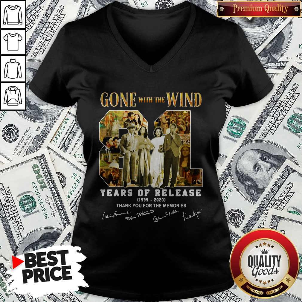 Gone With The Wind 81 Years Of Release 1939 2020 Thank You For The Memories Signatures Shirt - Image 3