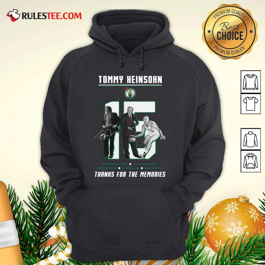 Good 15 Tommy Heinsohn Thank For The Memories Signature Shirt - Image 2