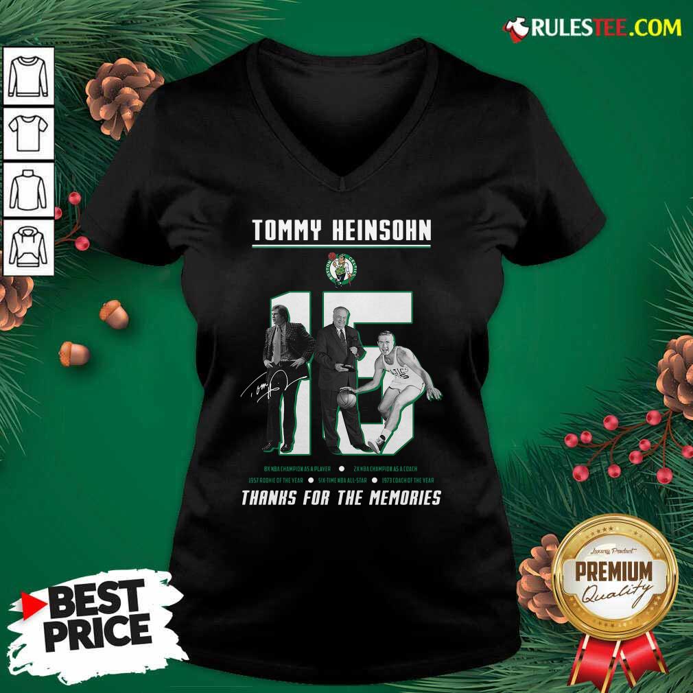 Good 15 Tommy Heinsohn Thank For The Memories Signature Shirt - Image 3