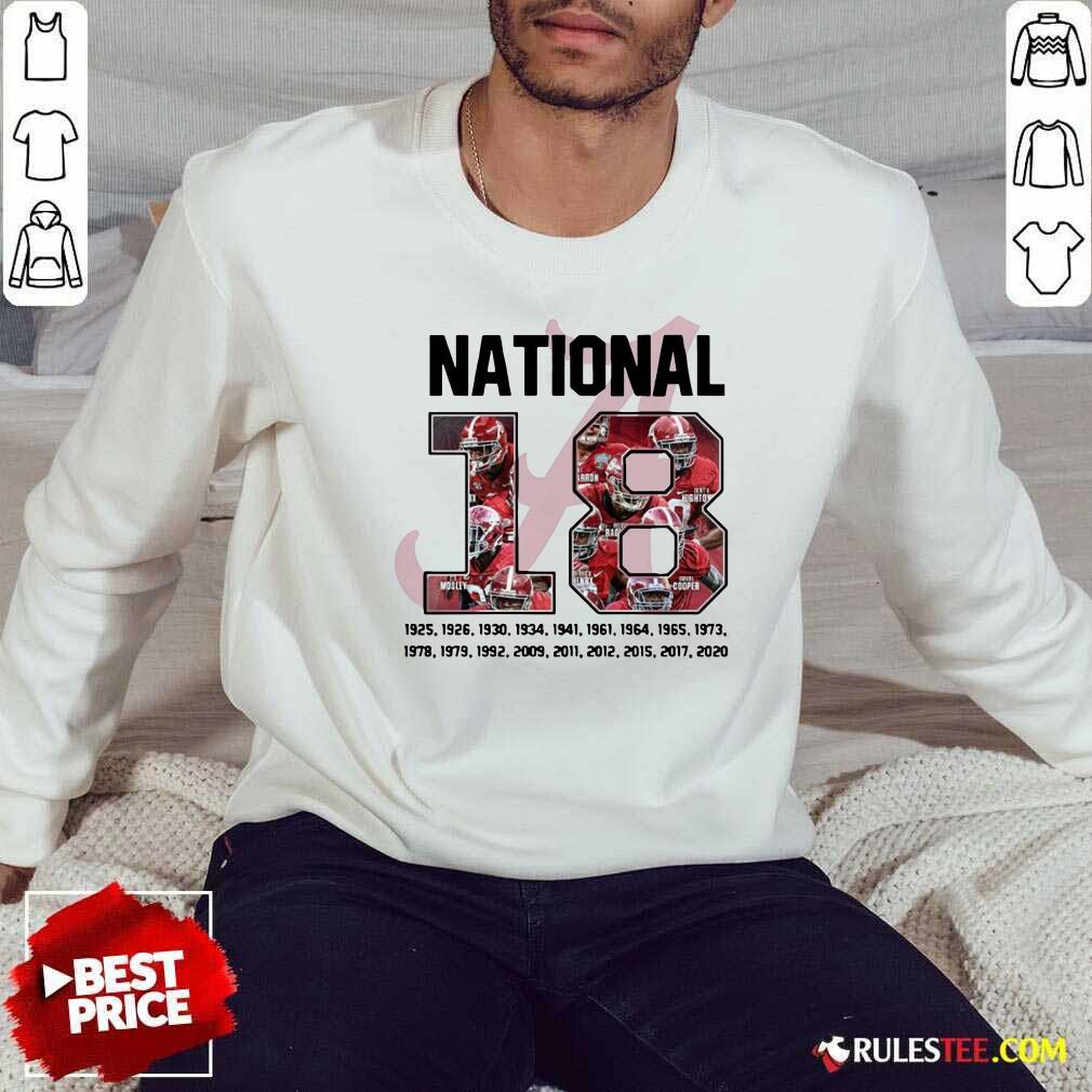 Good 18 Time National Alabama Crimson Tide Shirt - Image 5