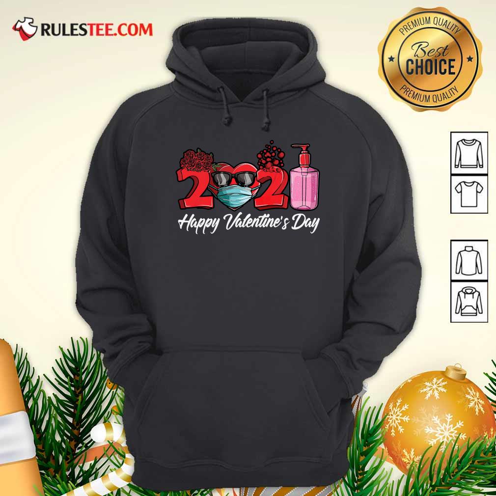 Good 2021 Face Mask Happy Valentines Day Shirt - Image 2