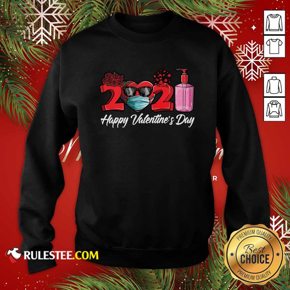 Good 2021 Face Mask Happy Valentines Day Shirt - Image 5
