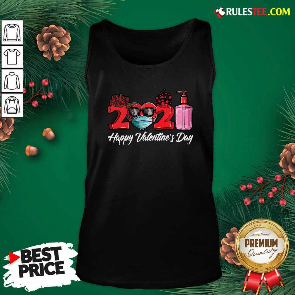 Good 2021 Face Mask Happy Valentines Day Shirt - Image 4