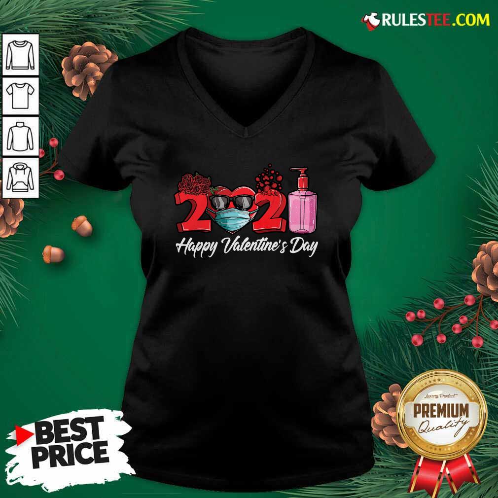 Good 2021 Face Mask Happy Valentines Day Shirt - Image 3