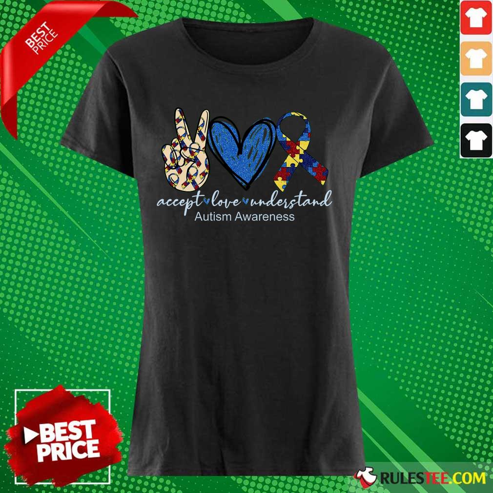 Good Accept Love Understand Autism Awareness Shirt - Image 3