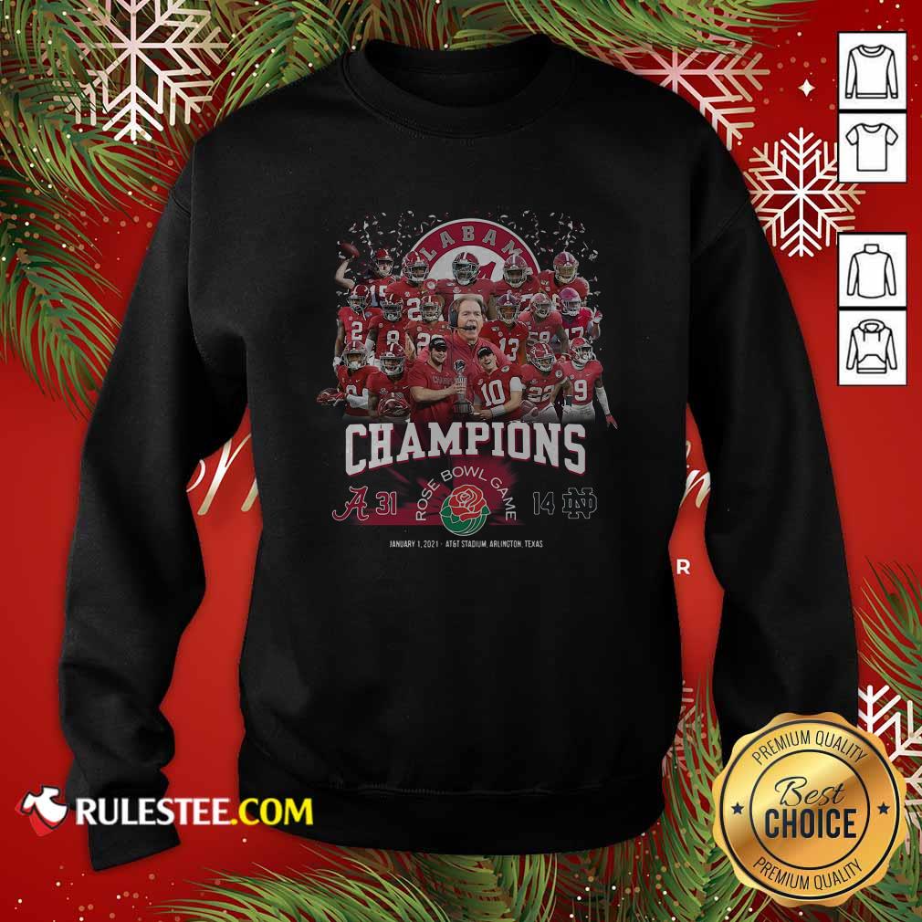 Good Alabama Crimson Tide Football Champions Rose Bowl Game Shirt - Image 5