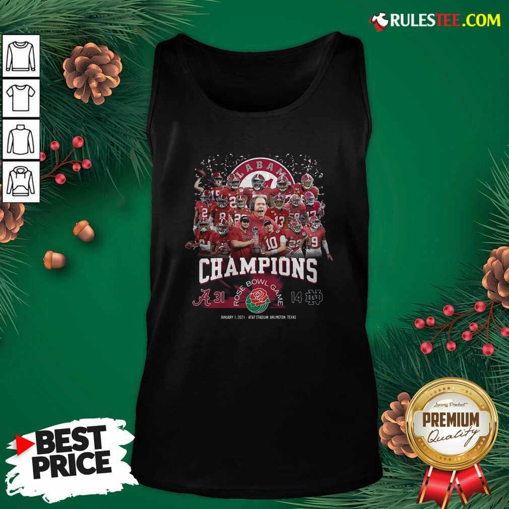 Good Alabama Crimson Tide Football Champions Rose Bowl Game Shirt - Image 4