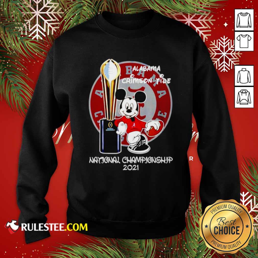 Good Alabama Crimson Tide Mickey Mouse NCAA National Championship 2021 Shirt - Image 5