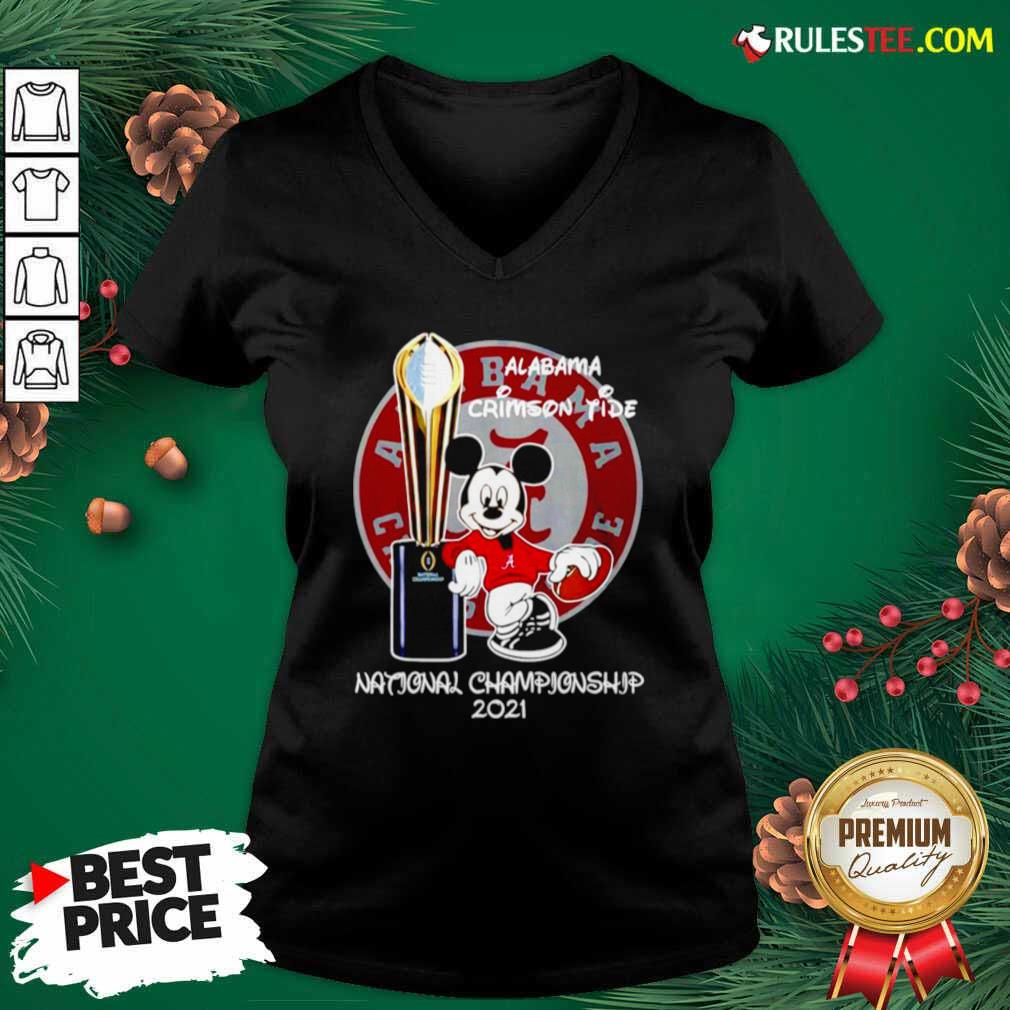 Good Alabama Crimson Tide Mickey Mouse NCAA National Championship 2021 Shirt - Image 3