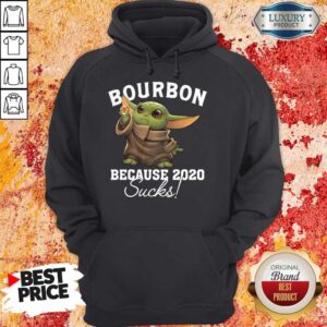 Alternative view of Good Baby Yoda Bourbon Because 2020 Sucks Shirt