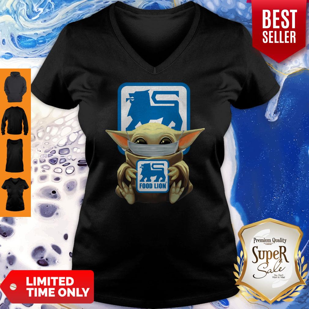 Good Baby Yoda Mask Hug Food Lion No Days Off Shirt - Image 3