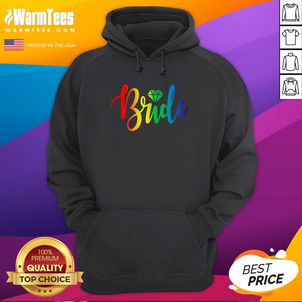Good Bachelorette Gay Pride Rainbow Pride Engaged Party Diamond Bride Shirt - Image 5