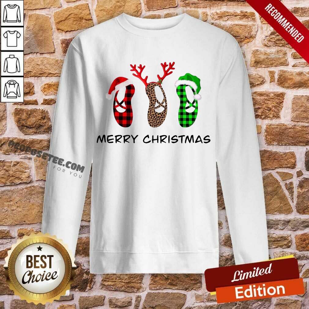 Good Ballet Shoes Santa Merry Christmas Shirt - Image 5