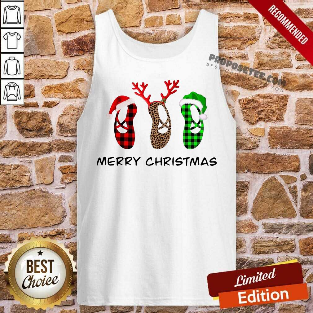 Good Ballet Shoes Santa Merry Christmas Shirt - Image 4